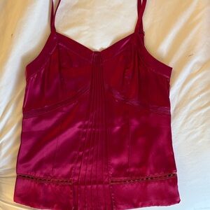Marc Jacobs deep Fuchsia-Red Silk Camisole